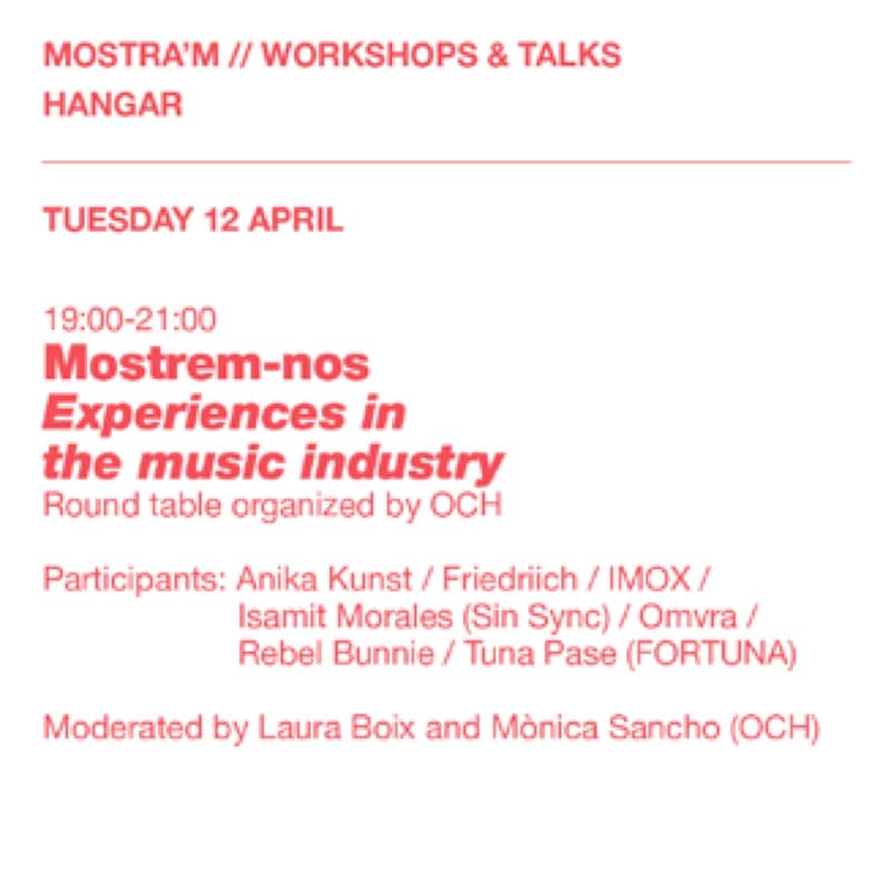 Mostra'm 2022 programme card for the Mostrem-nos round table